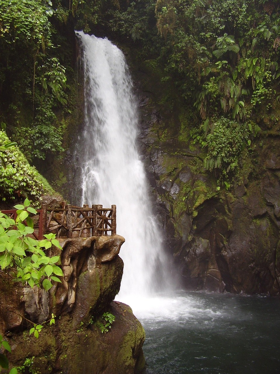 Costa Rica rainforest waterfall