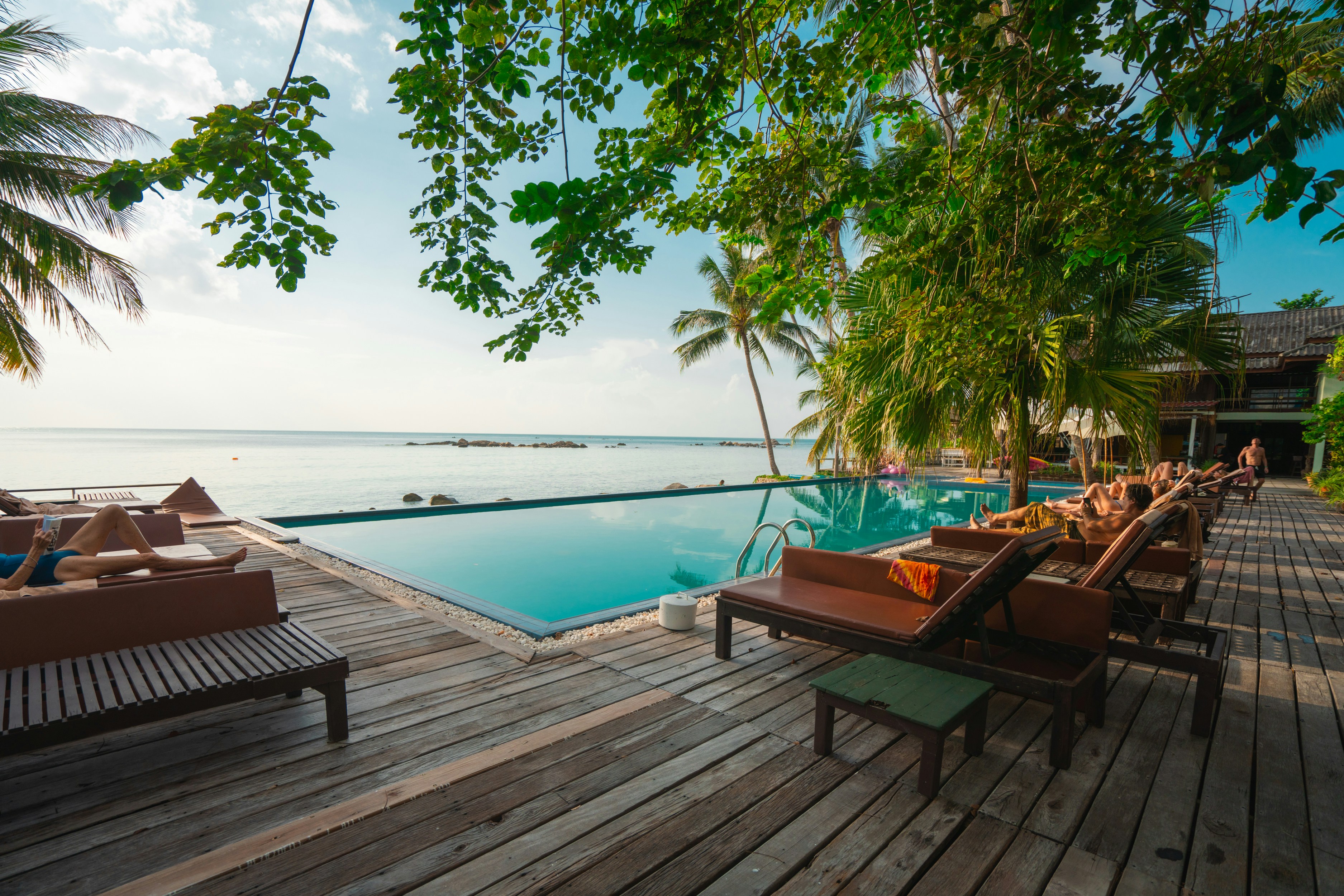 Turquoise water at a quiet luxury beach destination