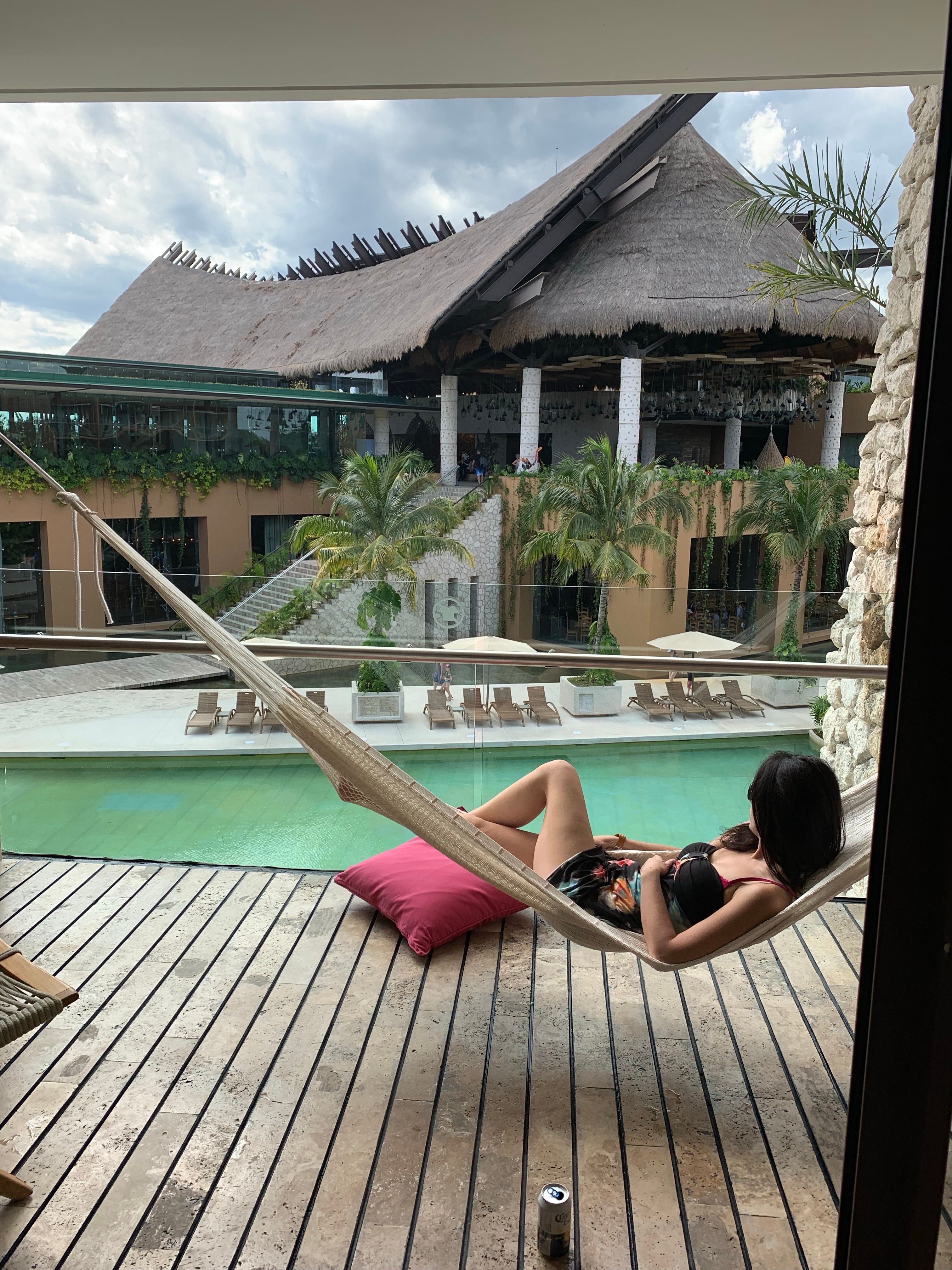 Luxury adult-only resort pool and beach setting
