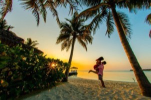 Quiet luxury honeymoon beach