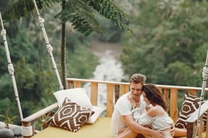Couple planning a personalized honeymoon