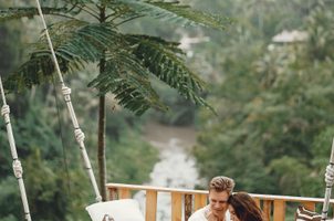 Romantic honeymoon destination with luxury coastal scenery
