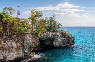Jamaica beach and resort coastline