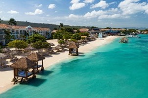 Sandals resort beach in Jamaica
