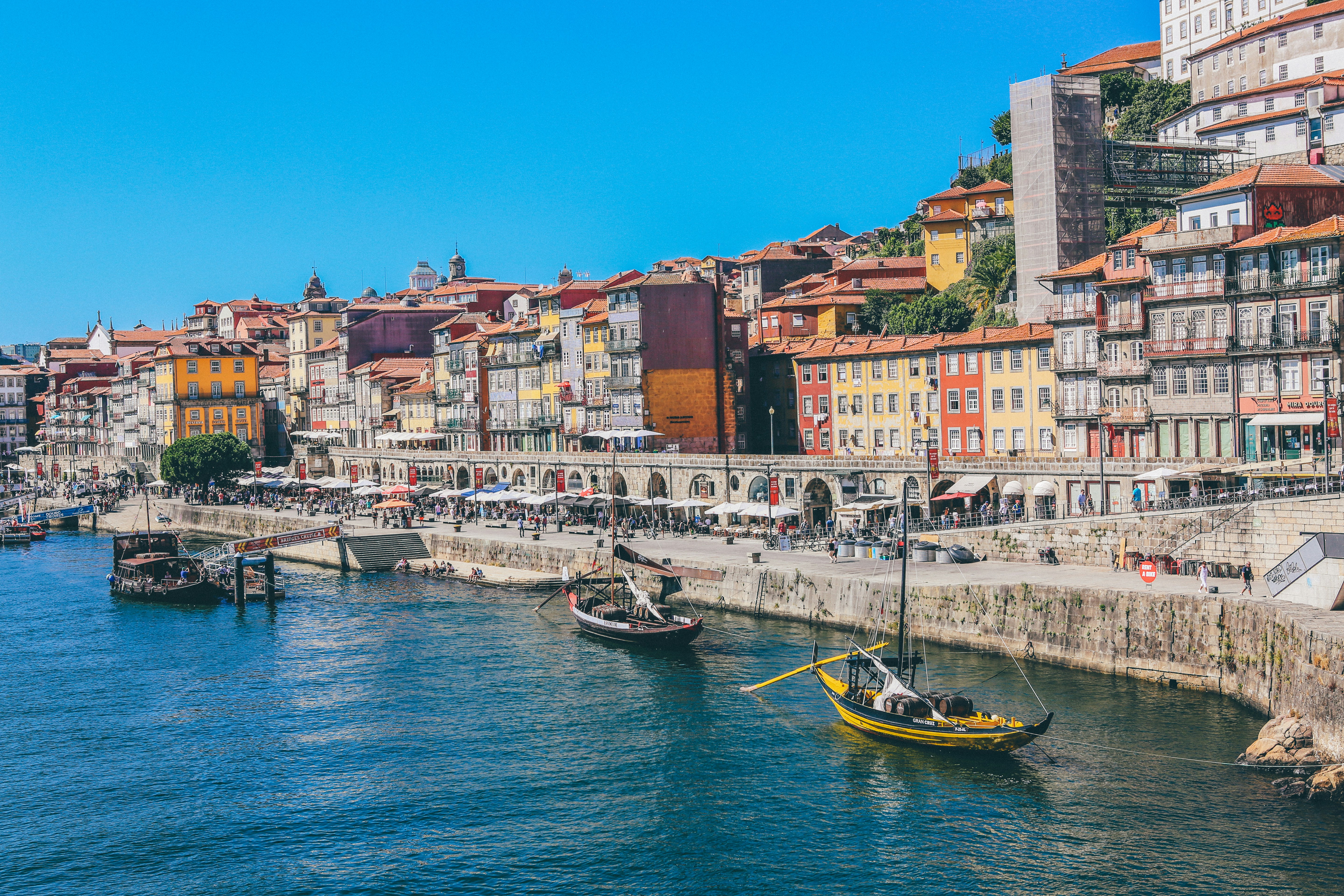 Portugal scenic splash image with coastal and city atmosphere