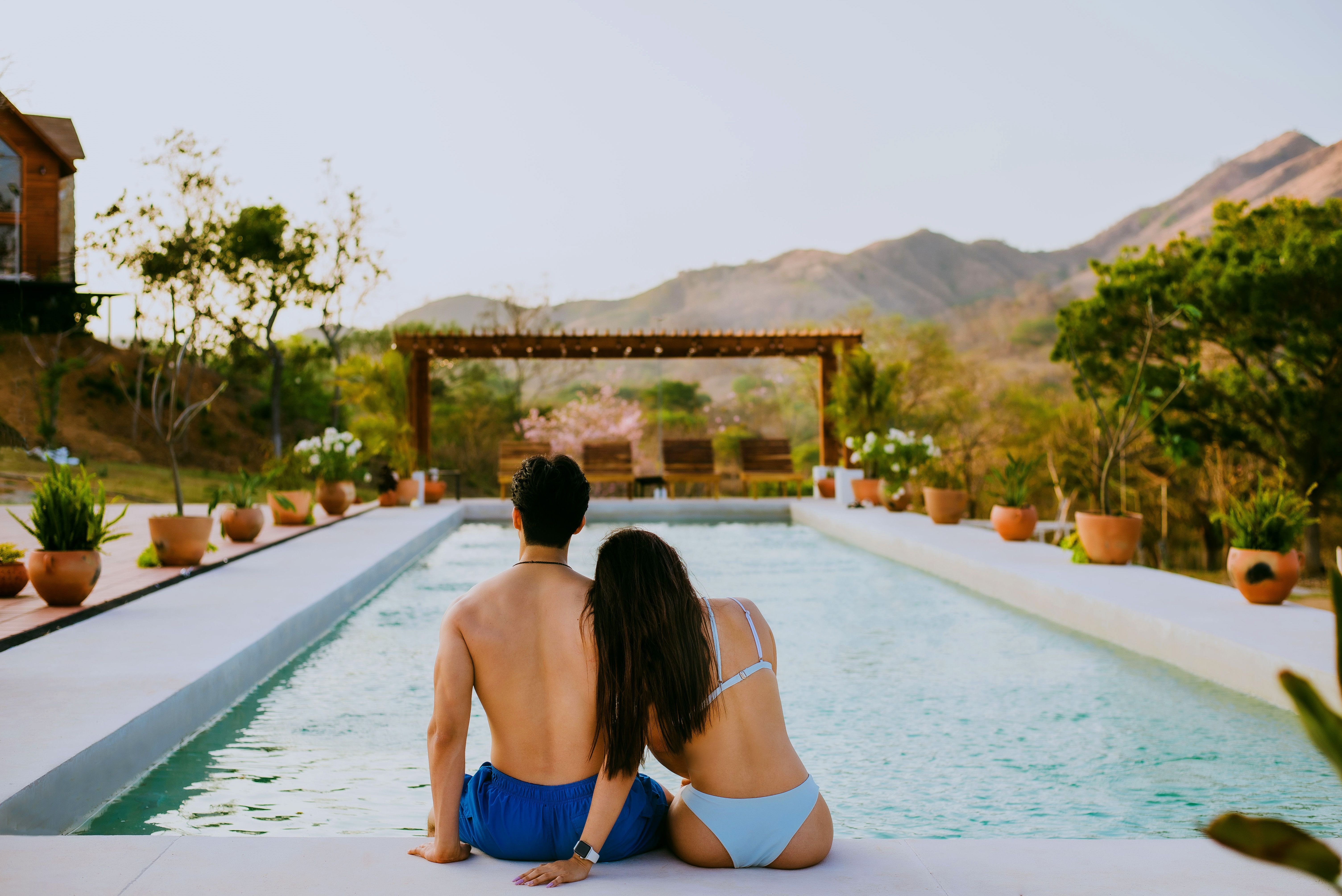 Romantic destination with luxury accommodation and serene landscape