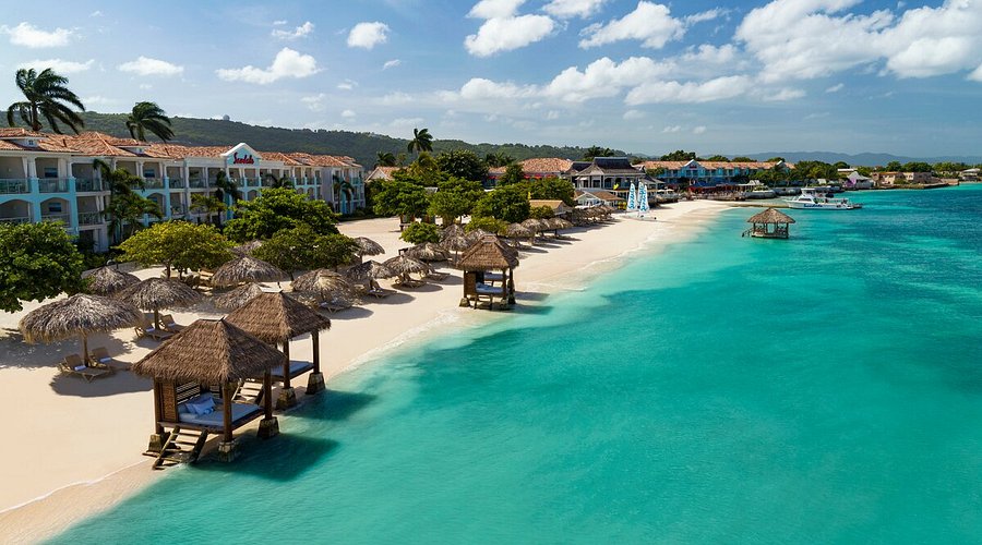 Sandals resort beach in Jamaica