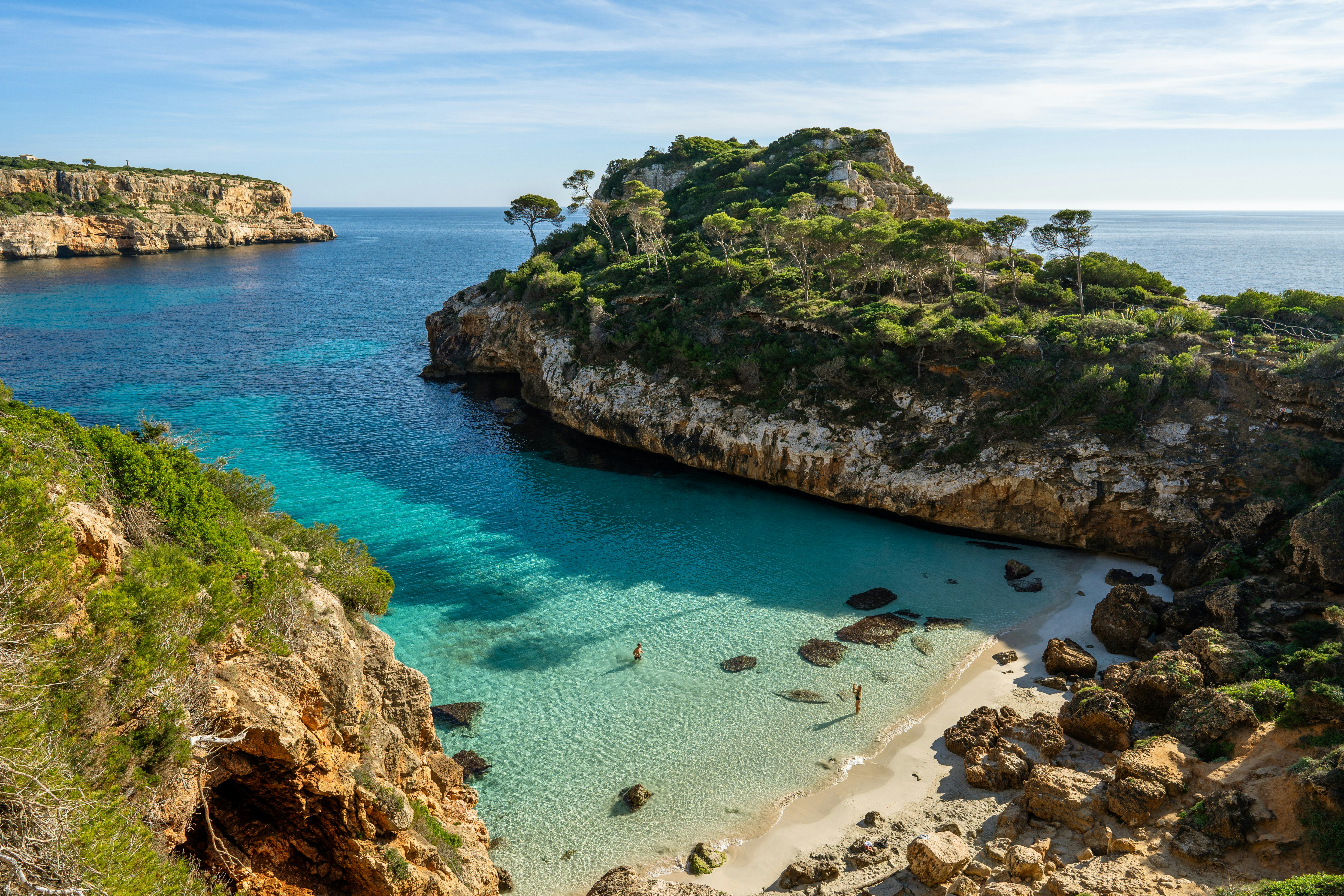 Spanish Mediterranean coastline and blue water