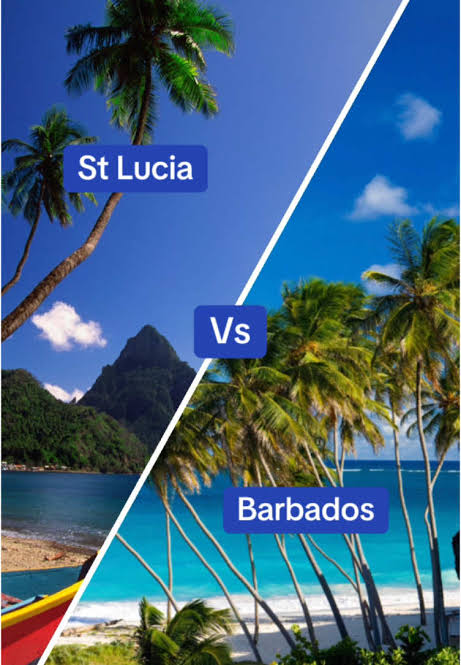 Dramatic St. Lucia coastline and Piton scenery
